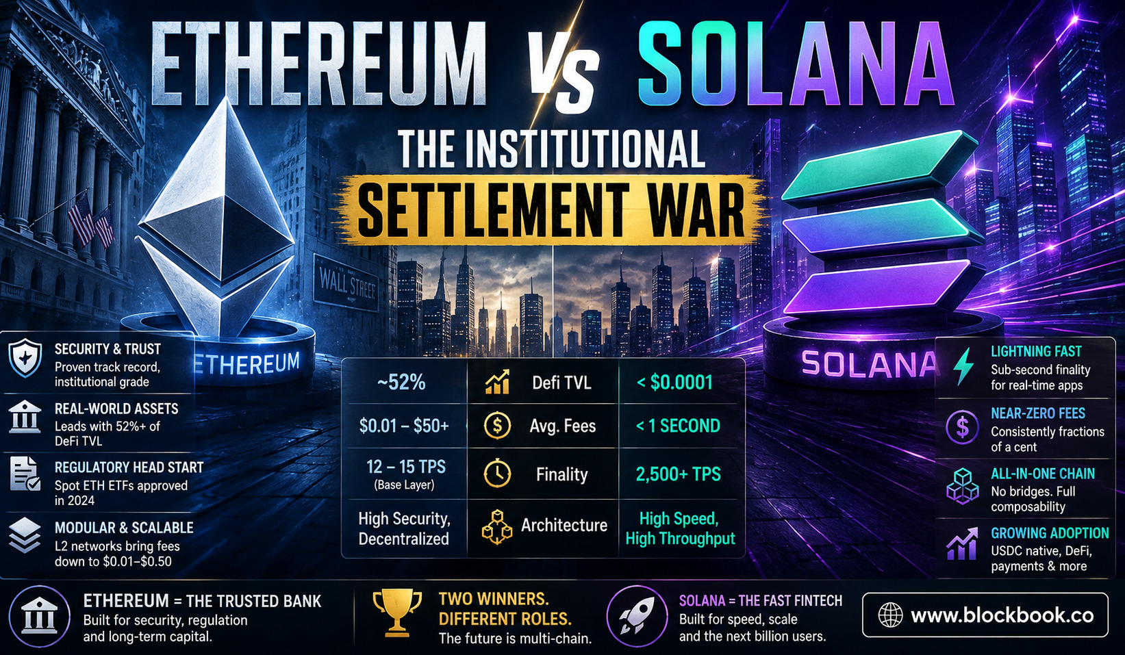 Ethereum vs Solana The Institutional Settlement War